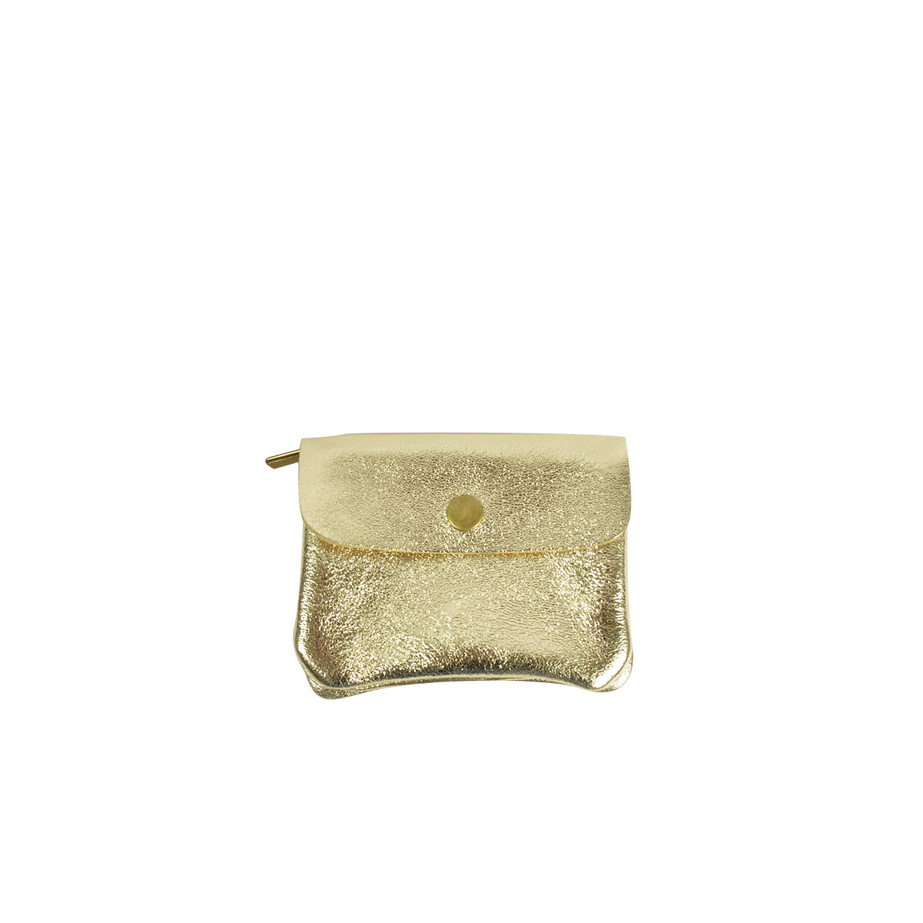 Farfouillette Compact Coin Purse Shiny Leather PM Gold
