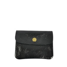 Farfouillette Compact Coin Purse Leather PM Black