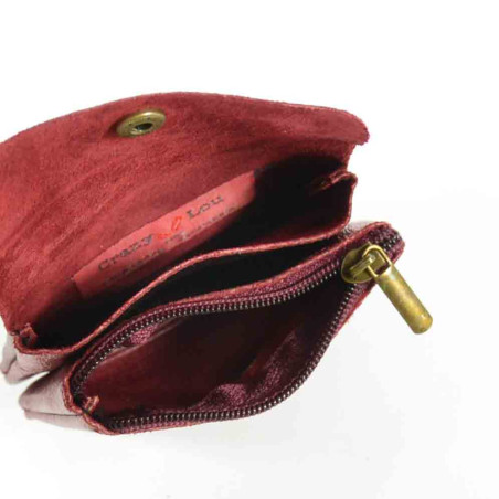 Farfouillette Compact Coin Purse Leather PM Black