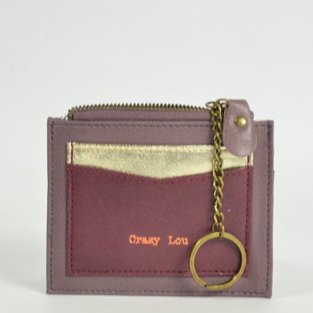 Farfouillette Porte-cartes Cuir Violet intérieur