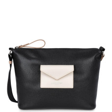 Lancaster Maya Crossbody Trotter Bag 517-84 Black Ecru Nude