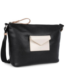 Lancaster Maya Crossbody Trotter Bag 517-84 Black Ecru Nude