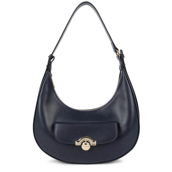 Lancaster Paris Medal Hobo Bag 531-005 Navy Blue