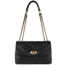 Lancaster Soft Quilted Shoulder Bag Trotteur 530-38 Black