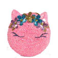 Le Voyage en Panier Minou Sac Rond Enfant Rose