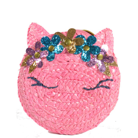 Le Voyage en Panier Minou Sac Rond Enfant Rose