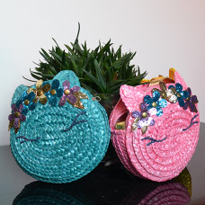 The Journey in Basket Minou Round Children's Pink Bag