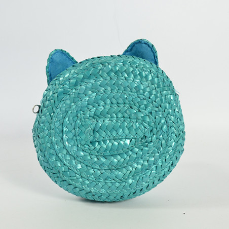 The Journey in Basket Minou Round Child Turquoise Bag