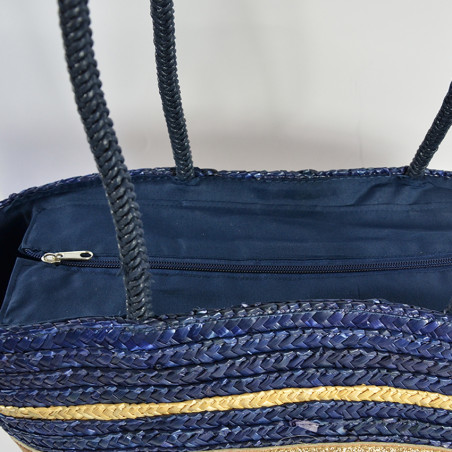 Le Voyage en Panier Pepite Cabas Bleu zip