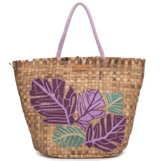 Biba Hyacinthe Basket Bag Natural Lavanda