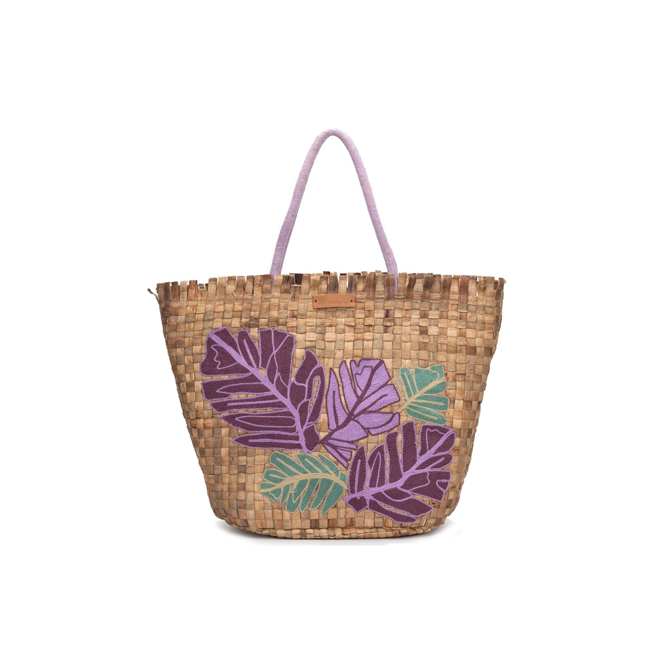 Biba Hyacinthe Basket Bag Natural Lavanda