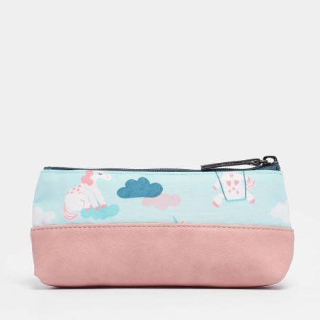 Chameleon Retro Turquoise Unicorn Pencil Case