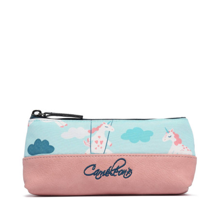 Chameleon Retro Turquoise Unicorn Pencil Case