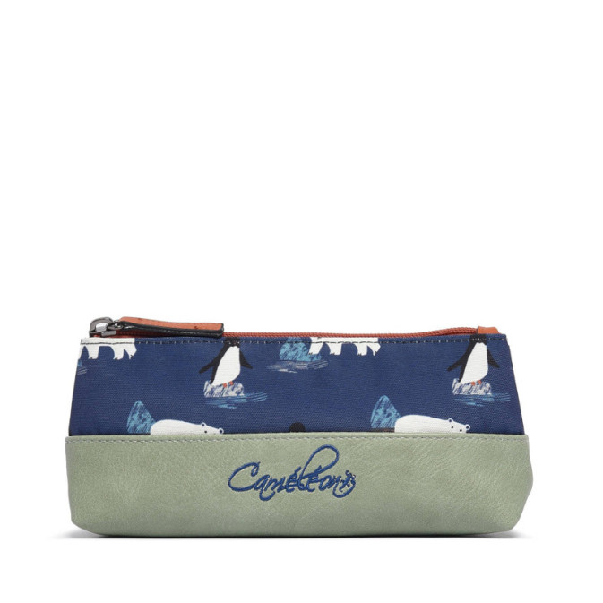 Chameleon Retro Navy Antarctic Pencil Case