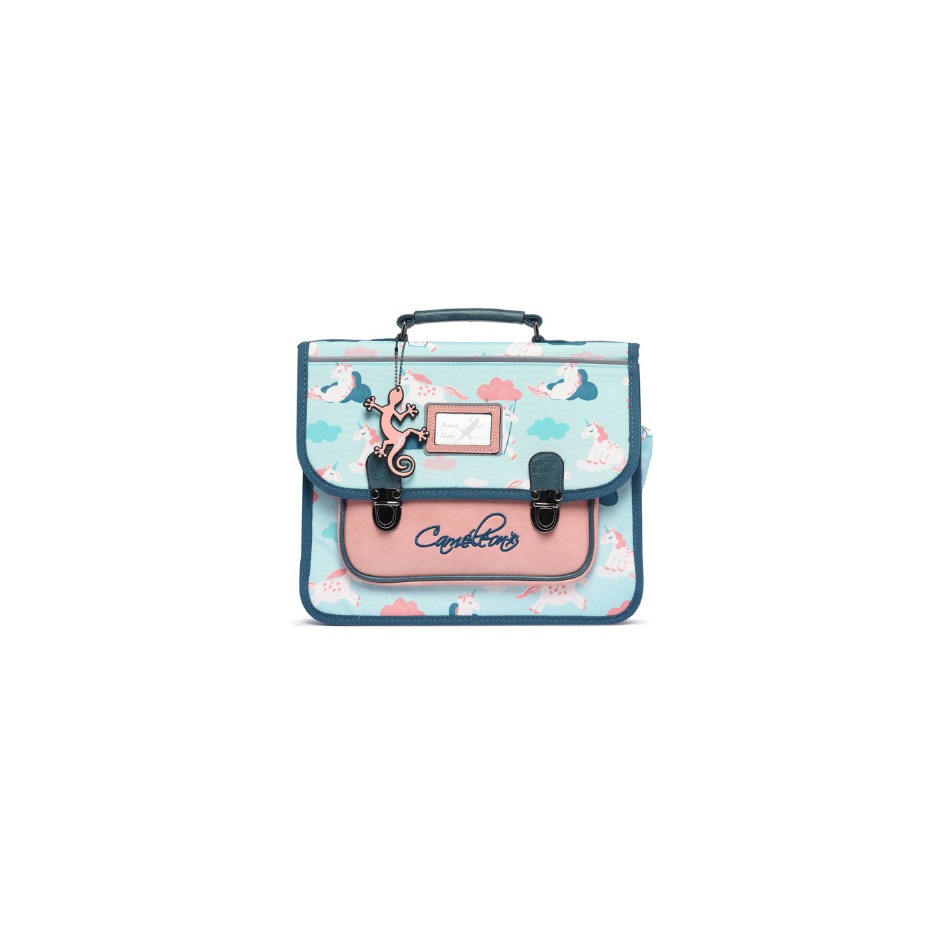 Caméléon Retro Backpack 32cm Turquoise Unicorn
