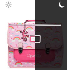 Caméléon Rétro Cartable 35cm Pink Ranbow nuit