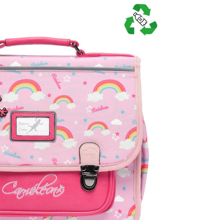 Caméléon Rétro Cartable 38cm Pink Rainbow face