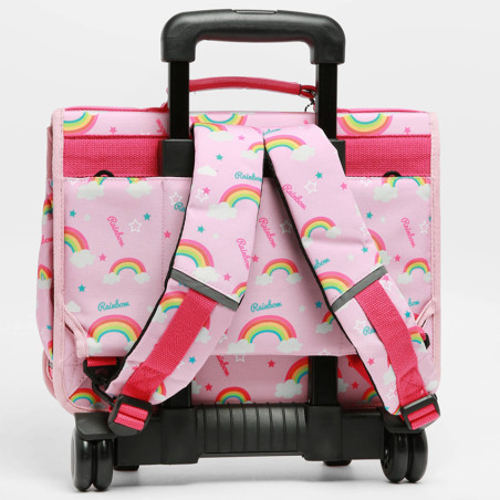 Caméléon Rétro Cartable A Roulettes 35cm Pink Rainbow dos
