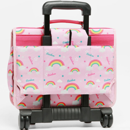 Caméléon Rétro Cartable A Roulettes 35cm Pink Rainbow dos 2
