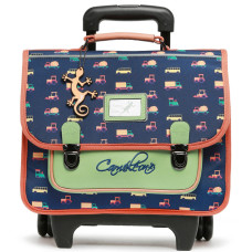 Caméléon Retro Wheeled Backpack 35cm Navy Countryside