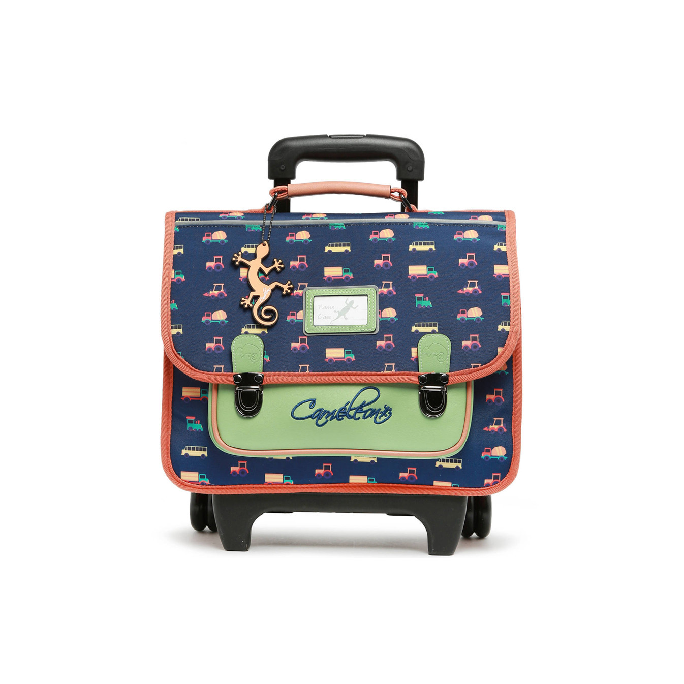 Caméléon Retro Wheeled Backpack 35cm Navy Countryside