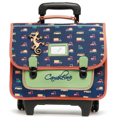 Caméléon Retro Wheeled Backpack 35cm Navy Countryside