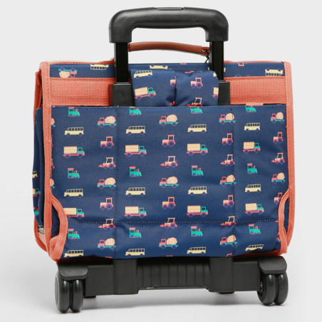 Caméléon Retro Wheeled Backpack 35cm Navy Countryside