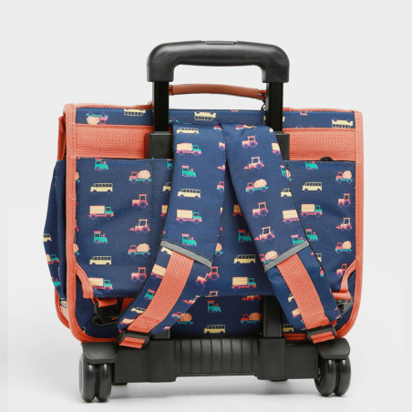 Caméléon Retro Wheeled Backpack 35cm Navy Countryside