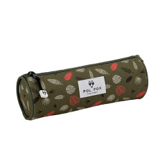 Pol Fox Round Dino Khaki Pencil Case