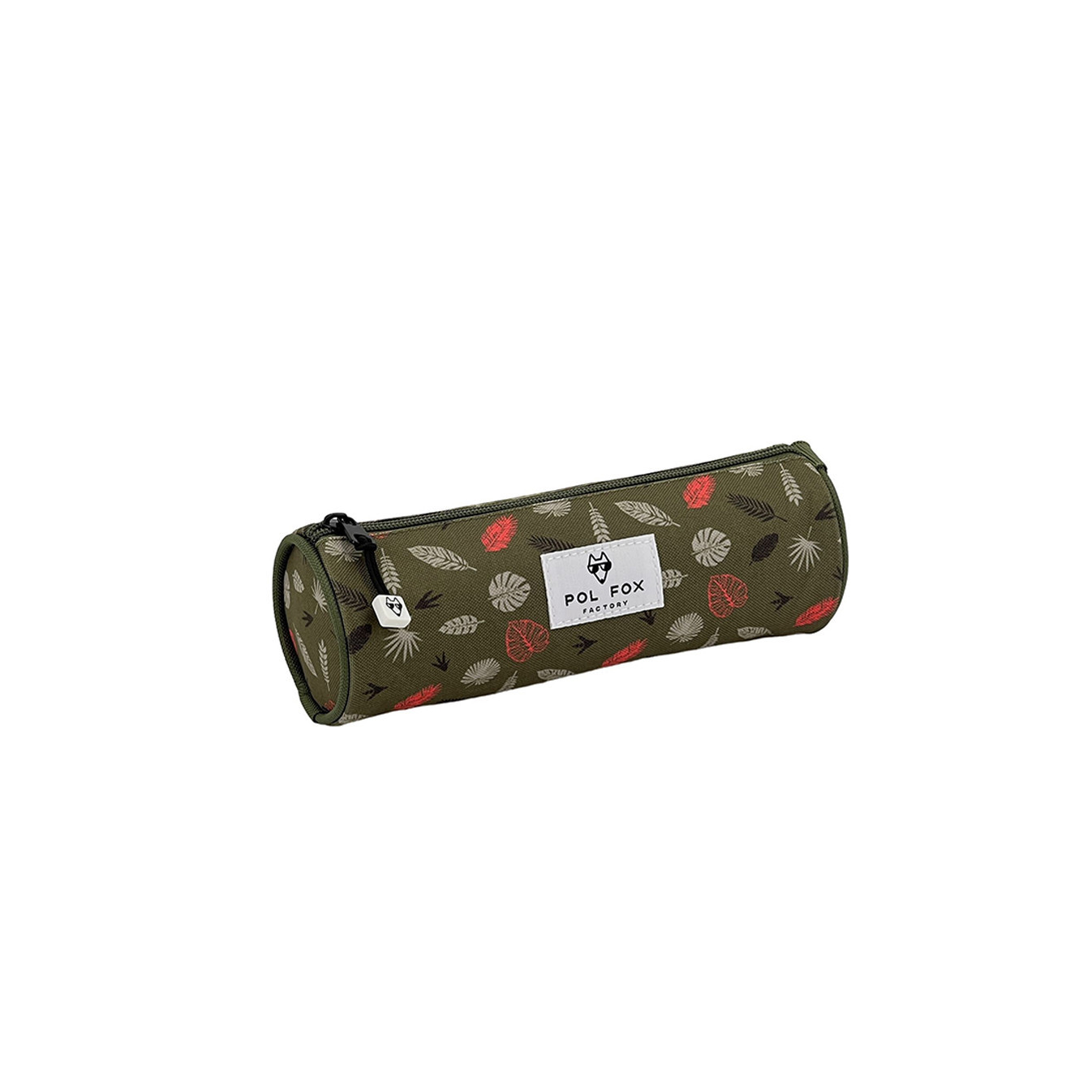 Pol Fox Round Dino Khaki Pencil Case