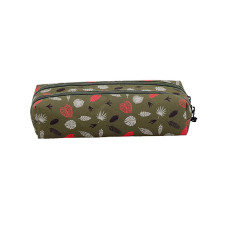 Pol Fox Double Compartment Pencil Case Dino Khaki