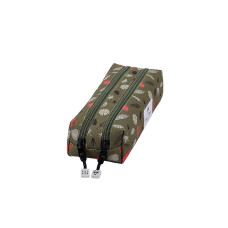 Pol Fox Double Compartment Pencil Case Dino Khaki