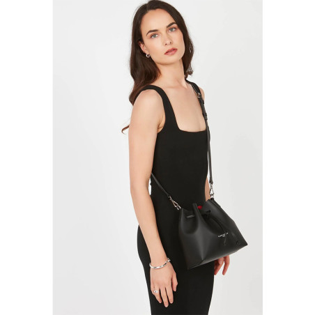 Lancaster Pure & Element City Small Bucket Crossbody Bag 423-38 Bla...