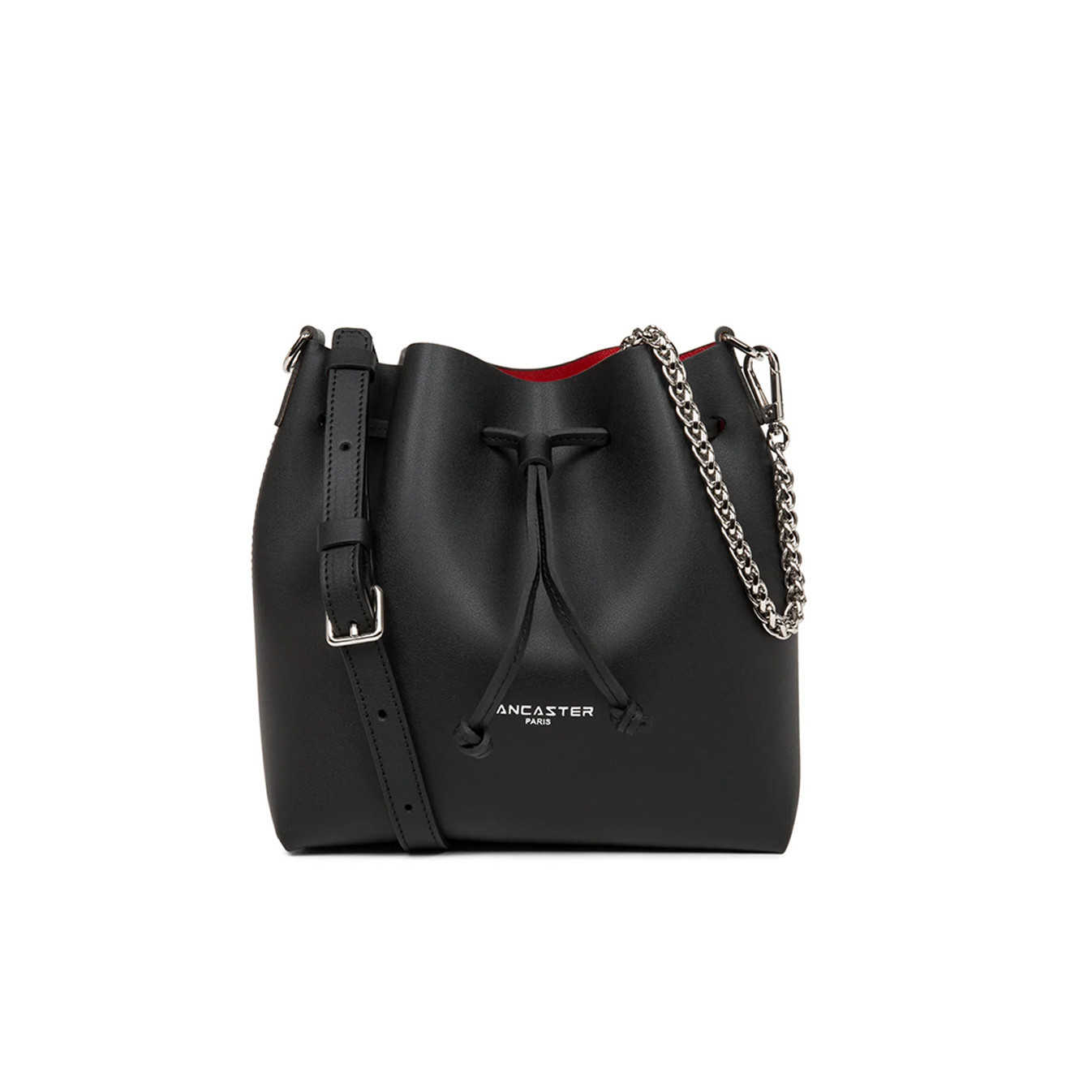 Lancaster Pure & Element City Petit Sac Seau Porté Croisé 423-38 Noir In Rouge