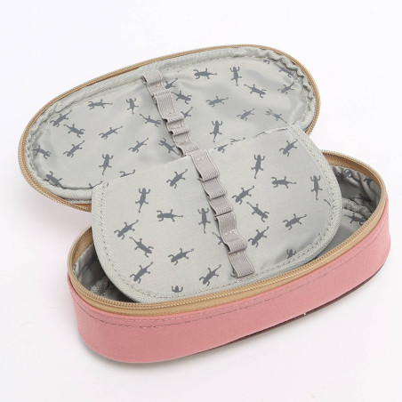 Chameleon Oval Pencil Case Vintage Fantasy Pink Smart