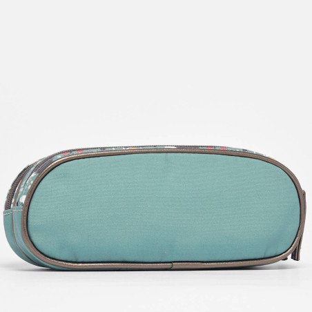 Chameleon Double Vintage Fantasy Green Flowers Pencil Case