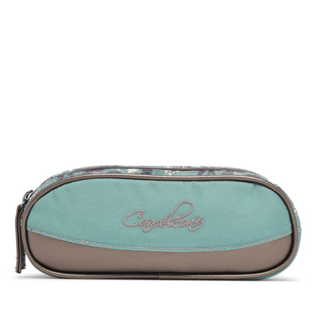 Chameleon Double Vintage Fantasy Green Flowers Pencil Case