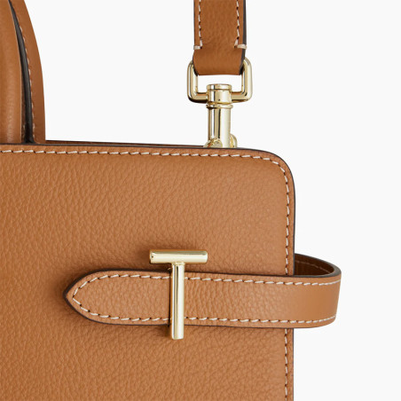 Le Tanneur Emilie Large Leather Grainy Tan Tote Bag