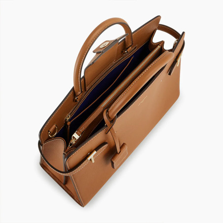Le Tanneur Emilie Large Leather Grainy Tan Tote Bag