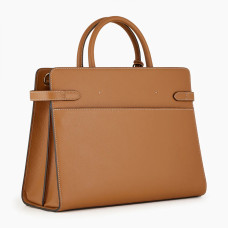 Le Tanneur Emilie Large Leather Grainy Tan Tote Bag