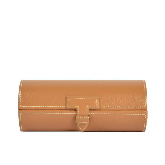 Le Tanneur Travel Case for 3 Watches Natural Leather