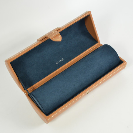 Le Tanneur Travel Case for 3 Watches Natural Leather