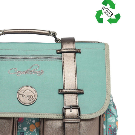 Caméléon Vintage Fantasy Girl Backpack 35cm Green Flowers