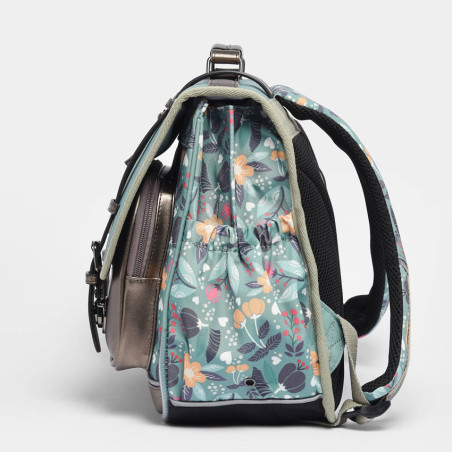 Caméléon Vintage Fantasy Girl Backpack 35cm Green Flowers