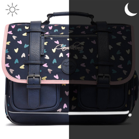 Caméléon Vintage Fantasy Girl Cartable 38cm Navy Heart nuit