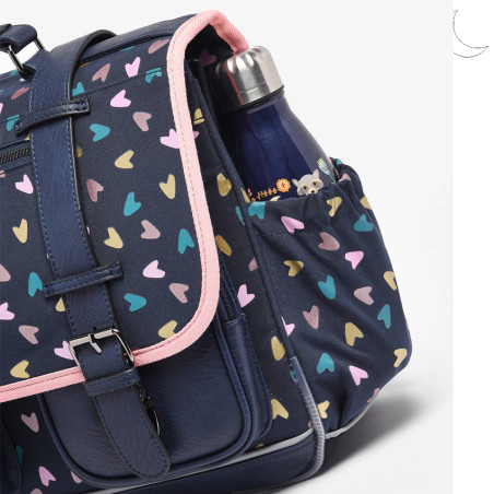 Caméléon Vintage Fantasy Girl Cartable 38cm Navy Heart cote