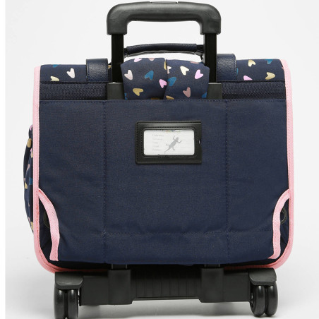 Caméléon Vintage Fantasy Girl Cartable A Roulettes 38cm Navy Heart dos