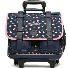 Caméléon Vintage Fantasy Girl Wheeled Backpack 38cm Navy Heart