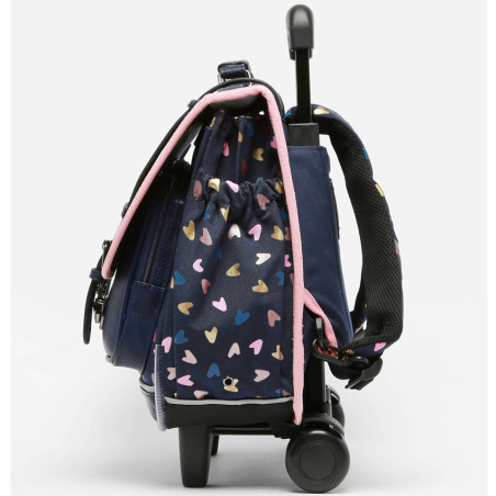Caméléon Vintage Fantasy Girl Cartable A Roulettes 38cm Navy Heart cote