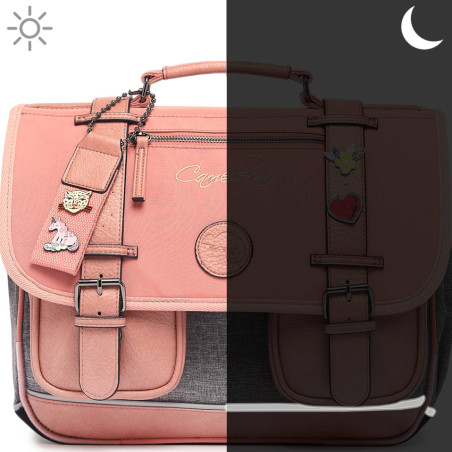 Caméléon Vintage Pin's Girl Backpack 41cm Pink
